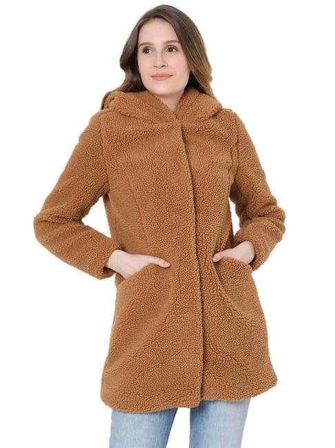 vero moda brown regular fit coat