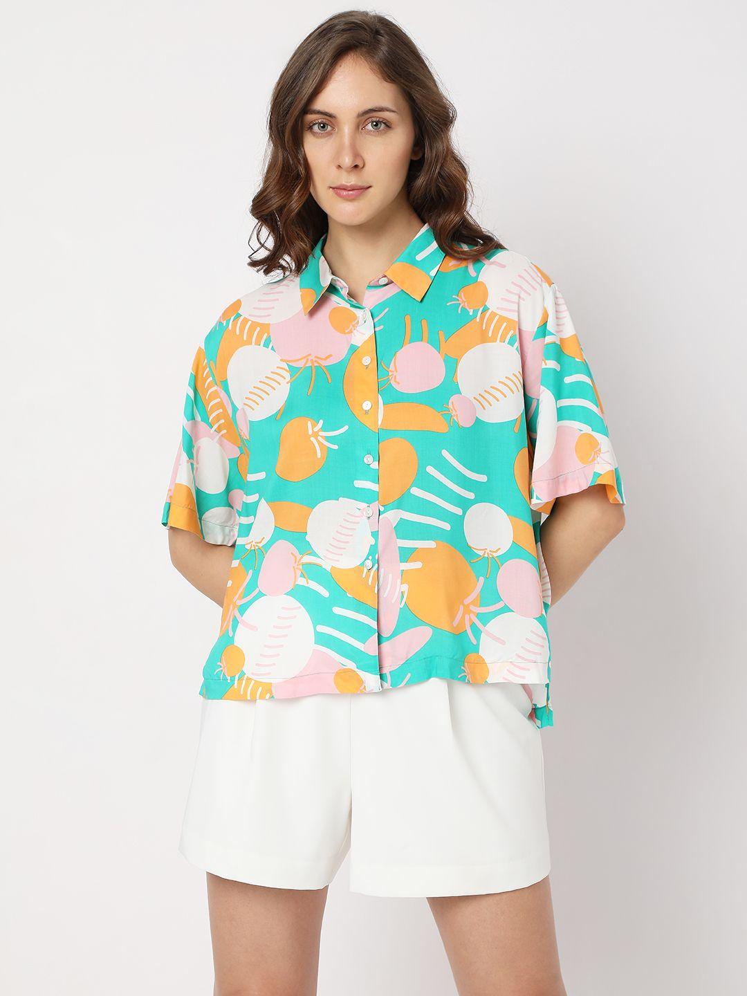 vero moda conversational printed casual shirt