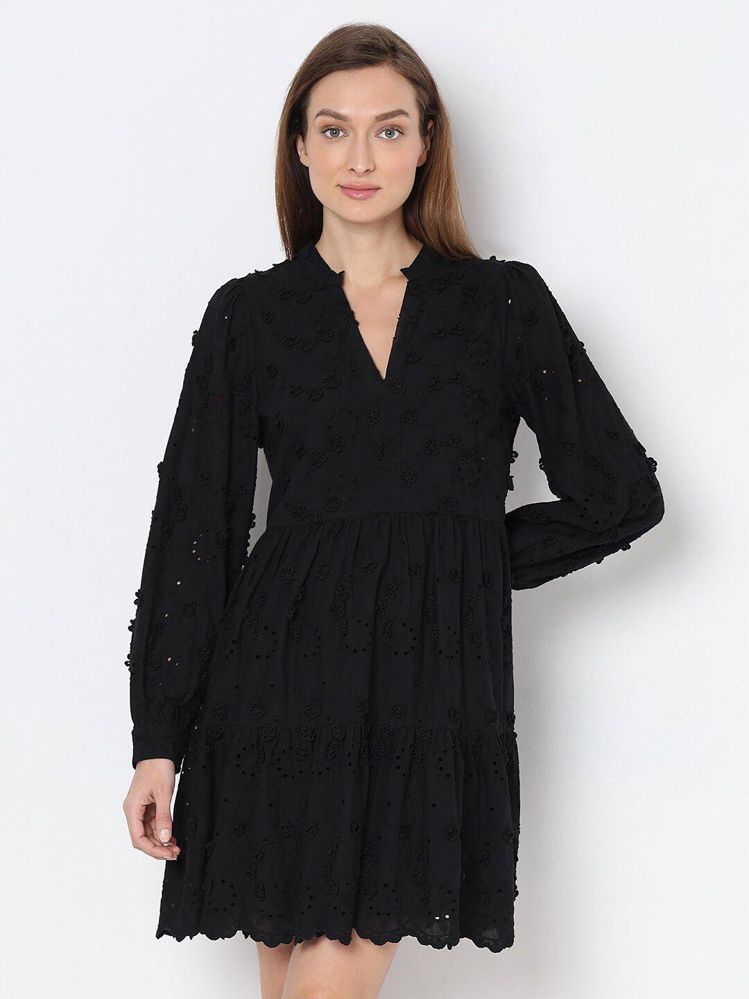 vero-moda-flutter-sleeve-organic-cotton-fit-&-flare-dress