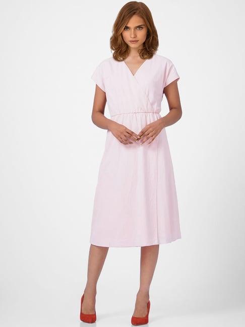 vero moda light pink regular fit dress
