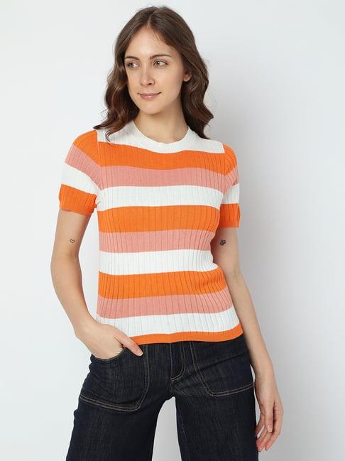 vero moda multicolor striped top