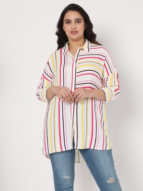 vero moda multicolor striped tunic
