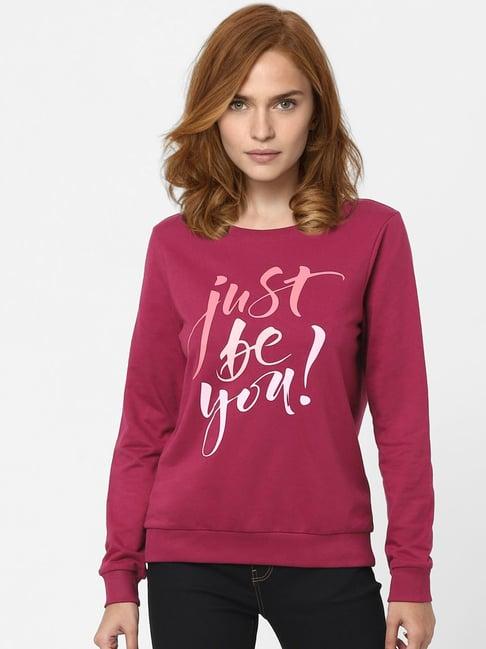 vero moda pink graphic print sweatshirt