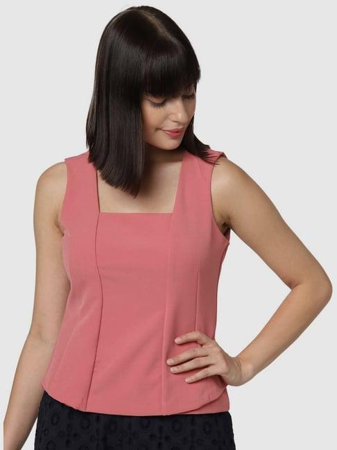 vero moda pink regular fit top