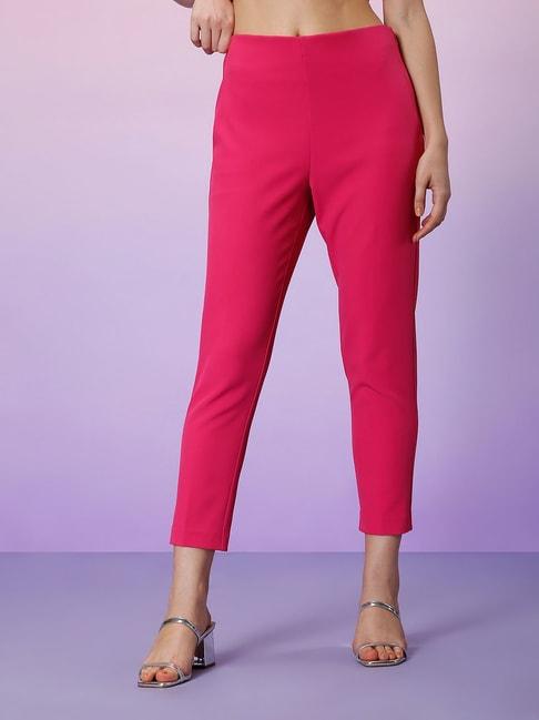 vero moda pink slim fit pants