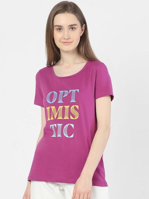 vero moda purple graphic print t-shirt