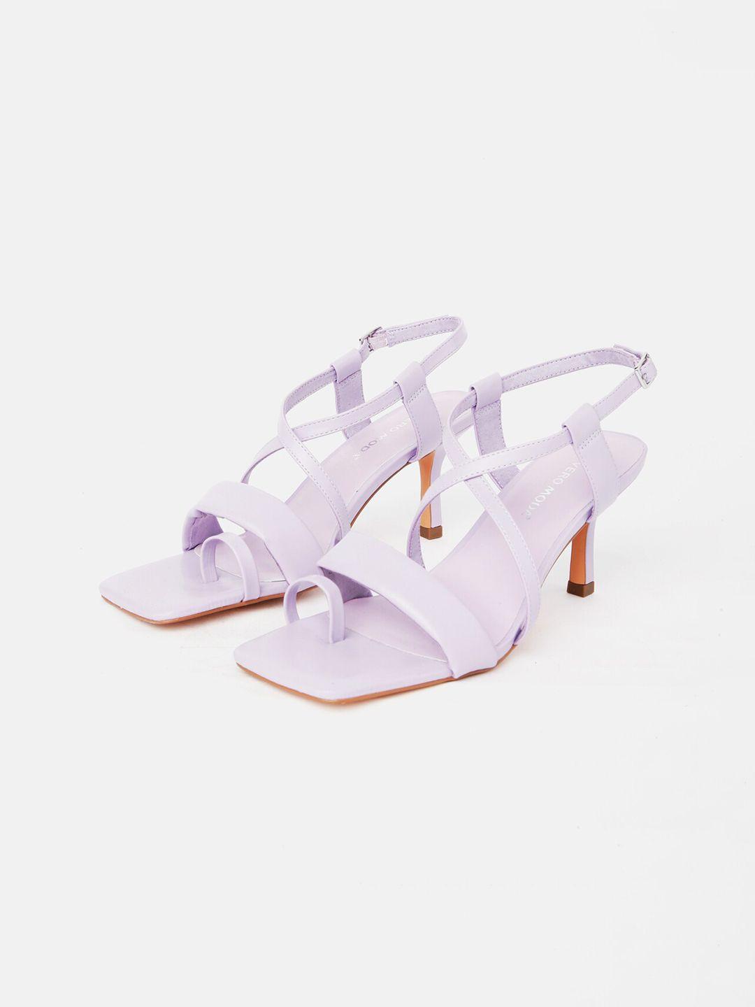 vero moda purple heels with buckles