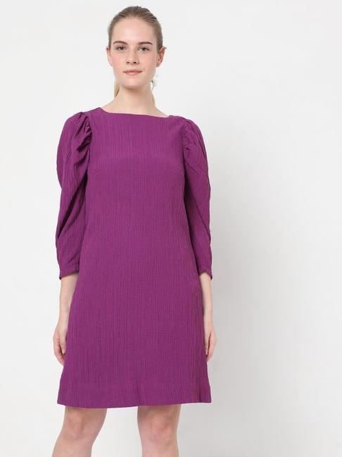 vero moda purple regular fit dress