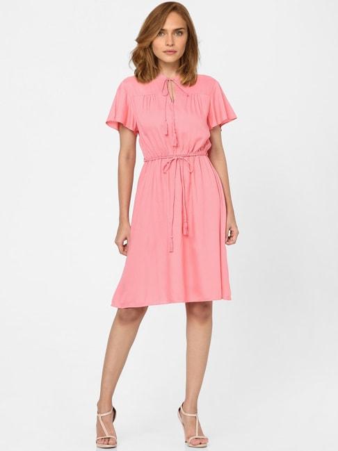 vero moda rose pink a-line dress