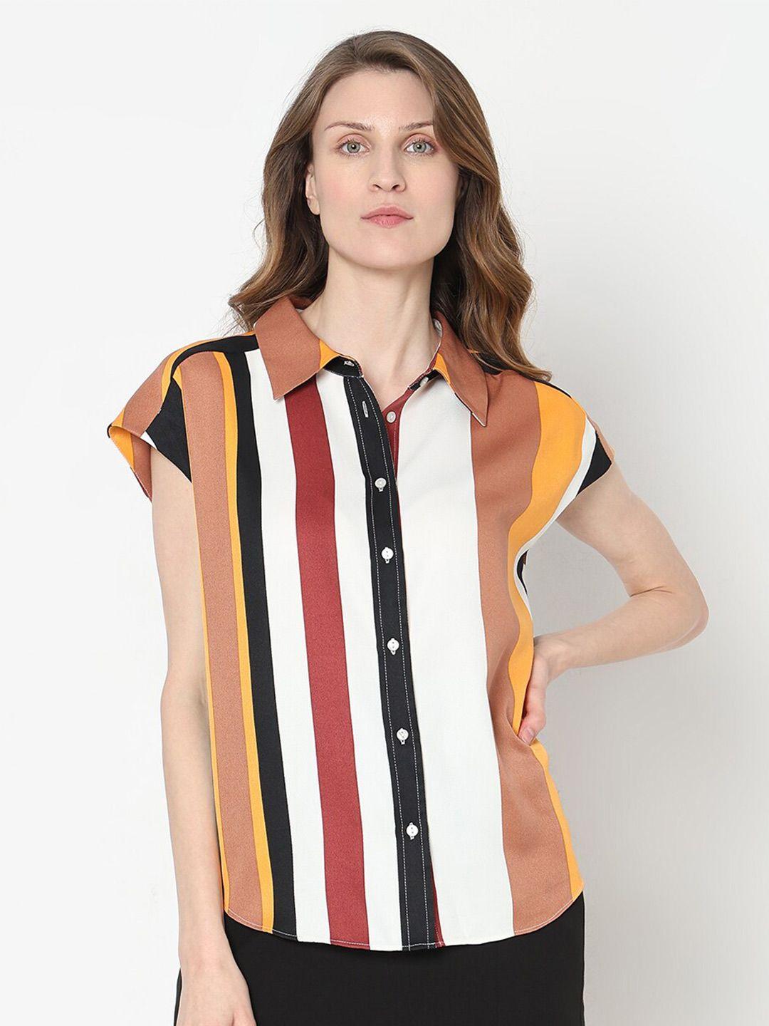 vero moda striped extended sleeves top