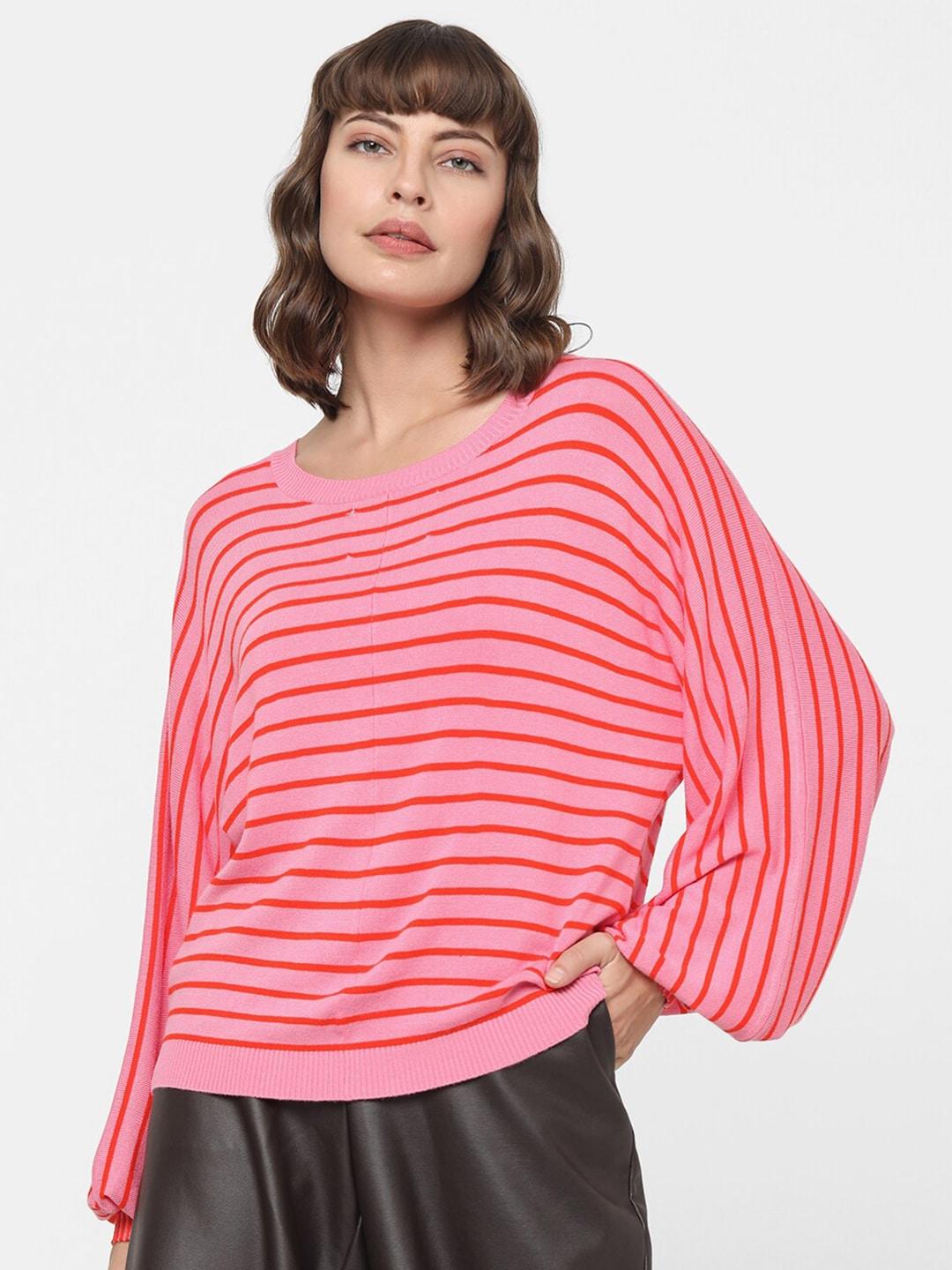 vero moda striped long sleeves pullover
