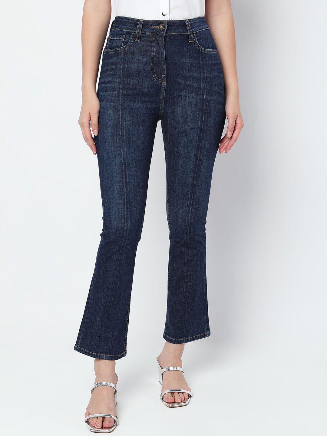 vero moda women bootcut high-rise cotton jeans