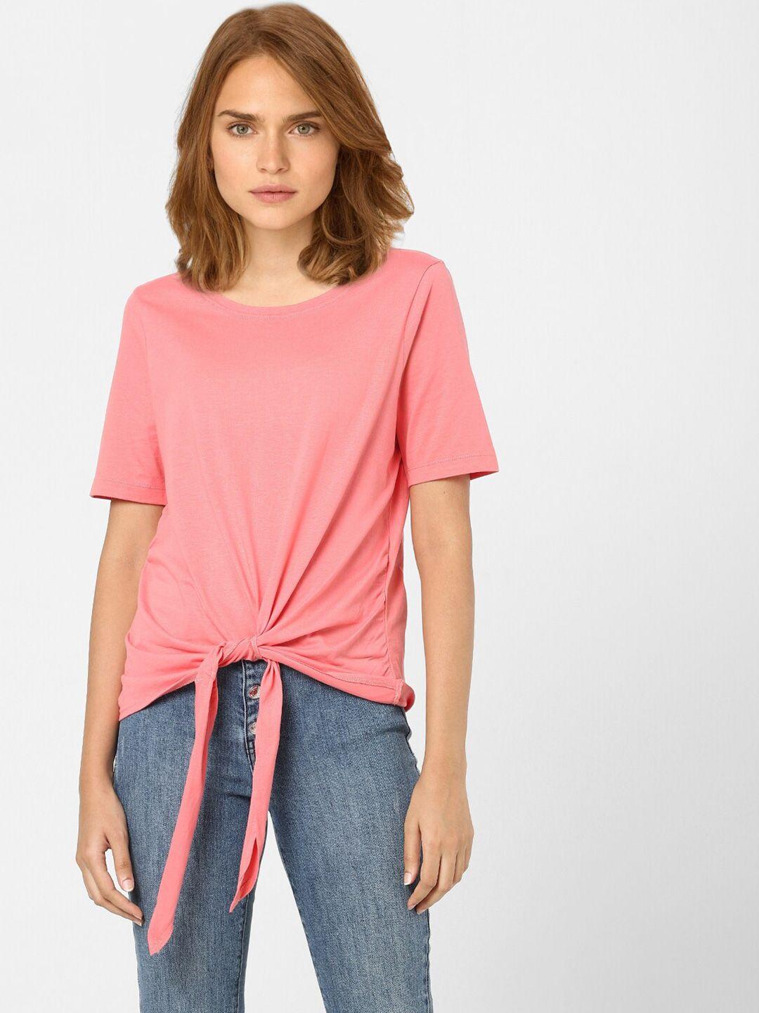 vero moda women pink t-shirt