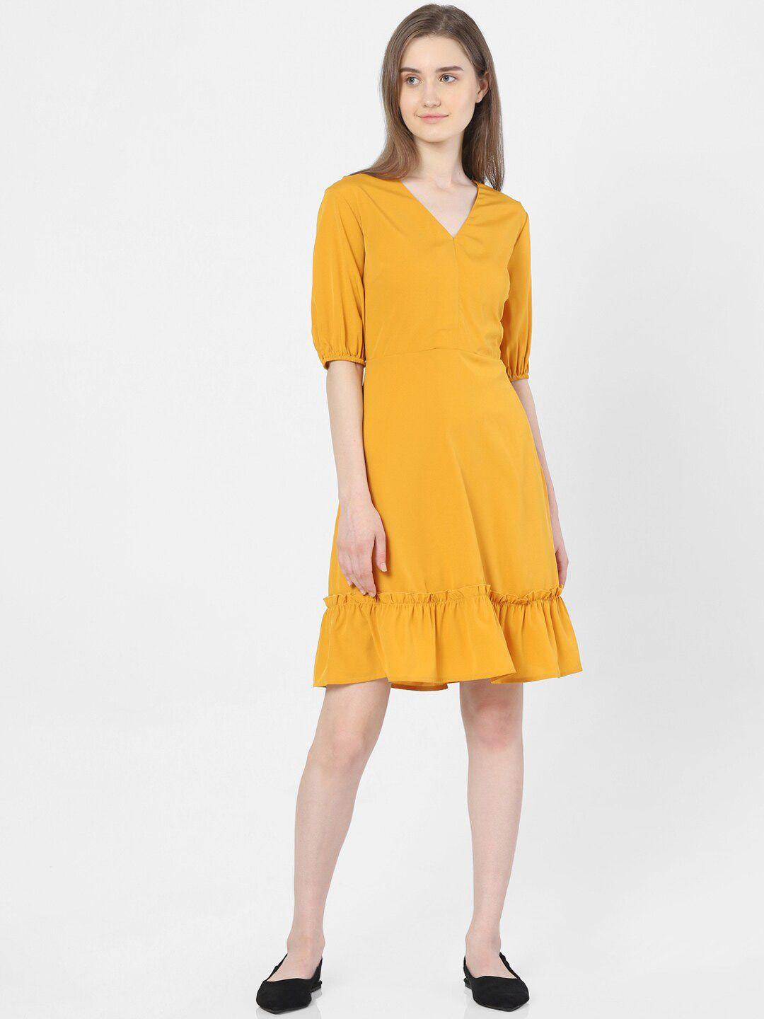 vero moda women yellow dress