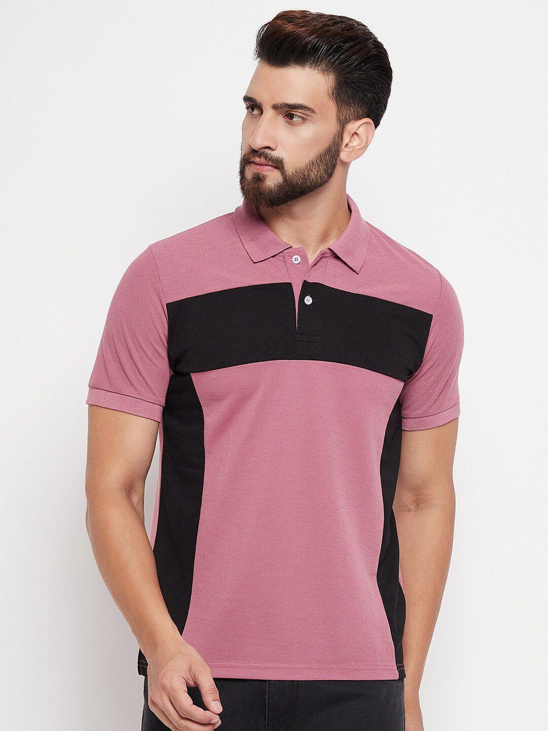 vero amore colourblocked polo collar t-shirt