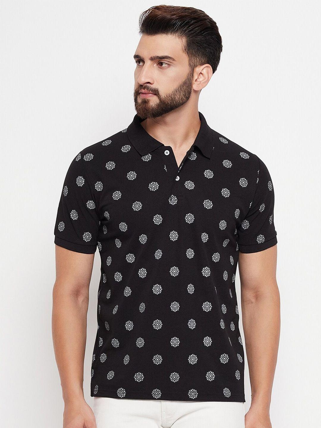 vero amore floral printed polo collar t-shirt