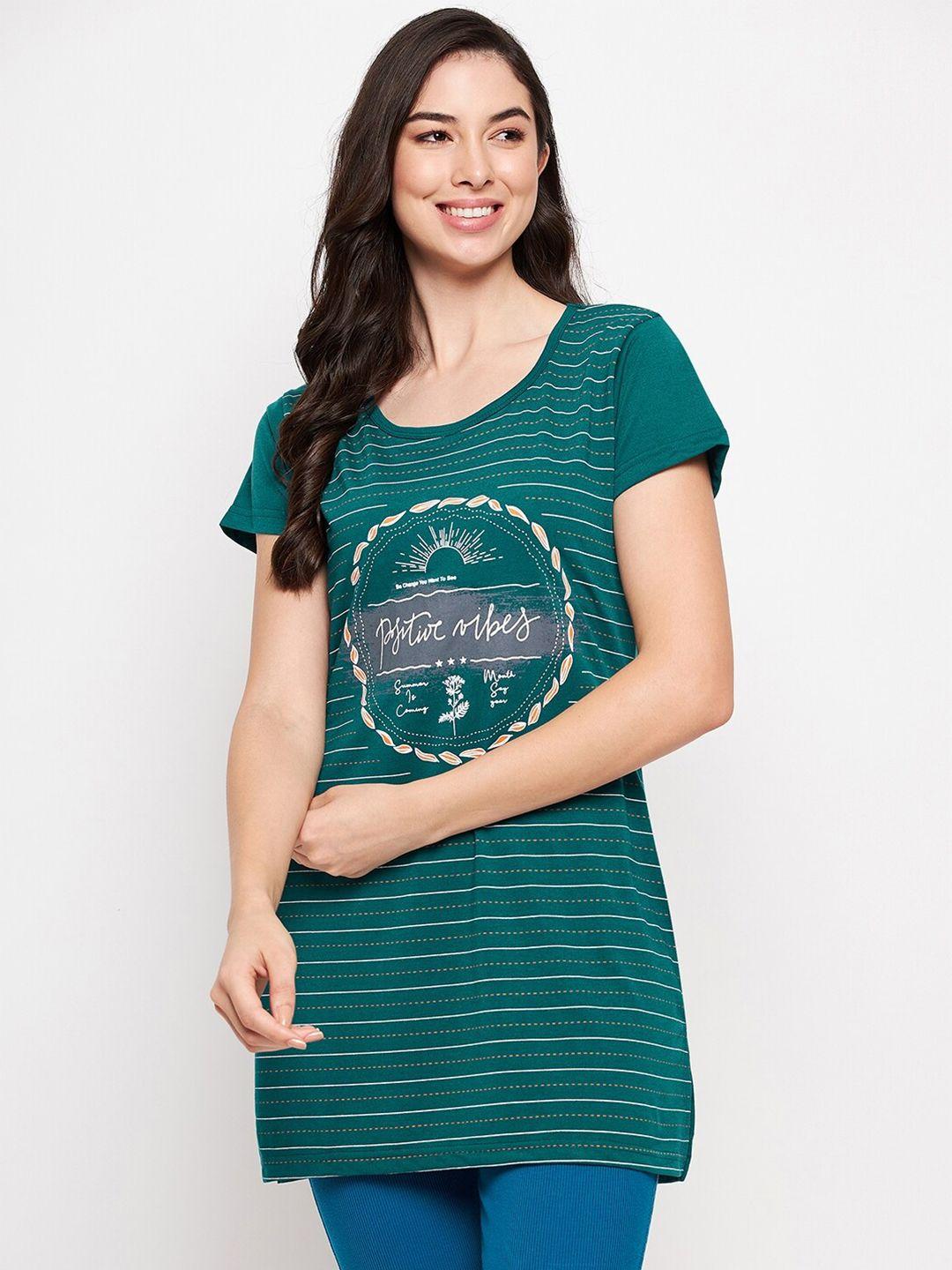 vero amore striped longline cotton t-shirt