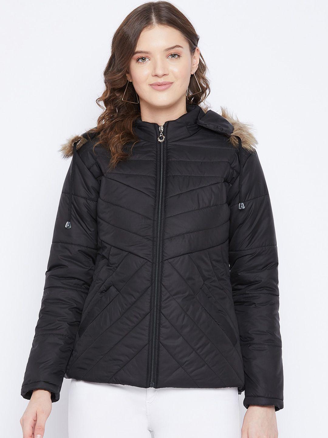 vero amore women black insulator parka jacket