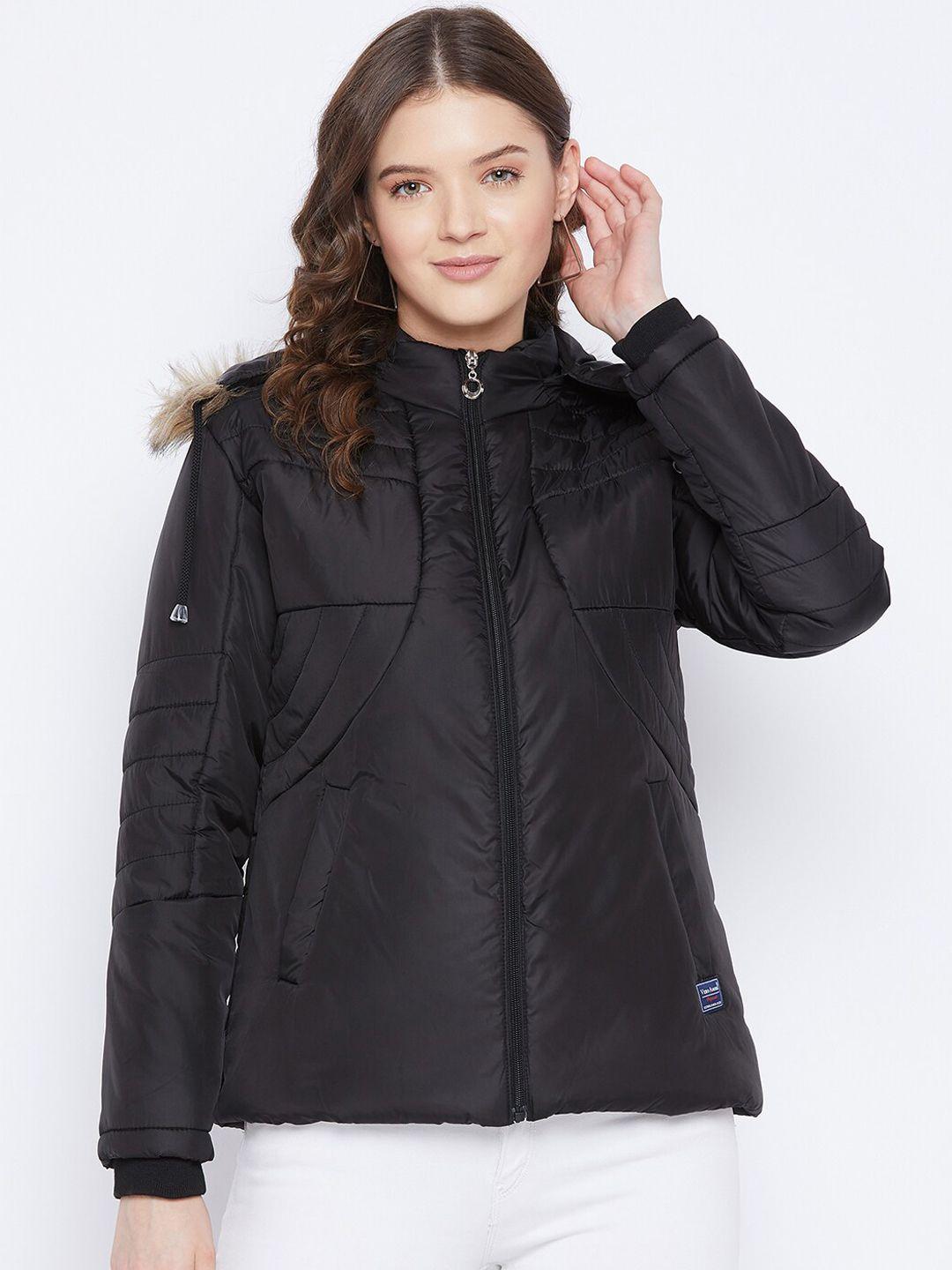 vero amore women black insulator parka jacket