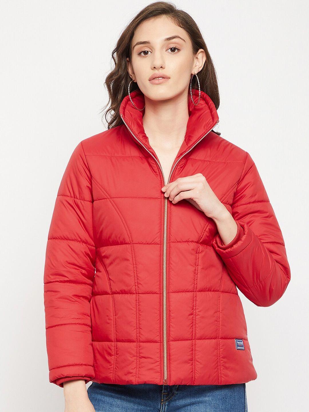 vero amore women red insulator longline padded jacket