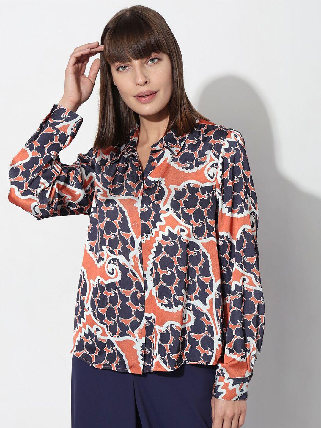 vero moda abstract printed casual shirt