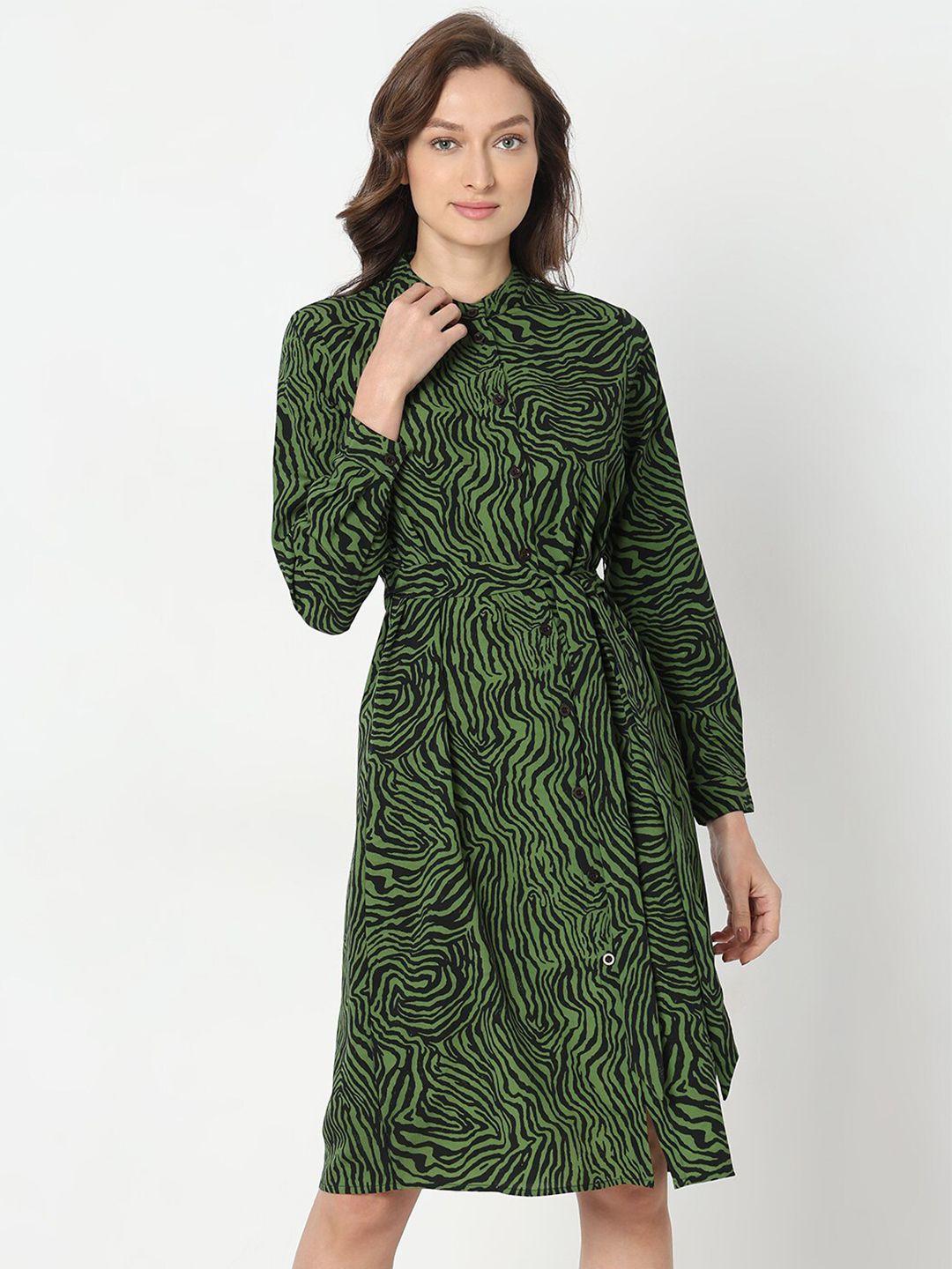 vero moda animal printed a-line dress