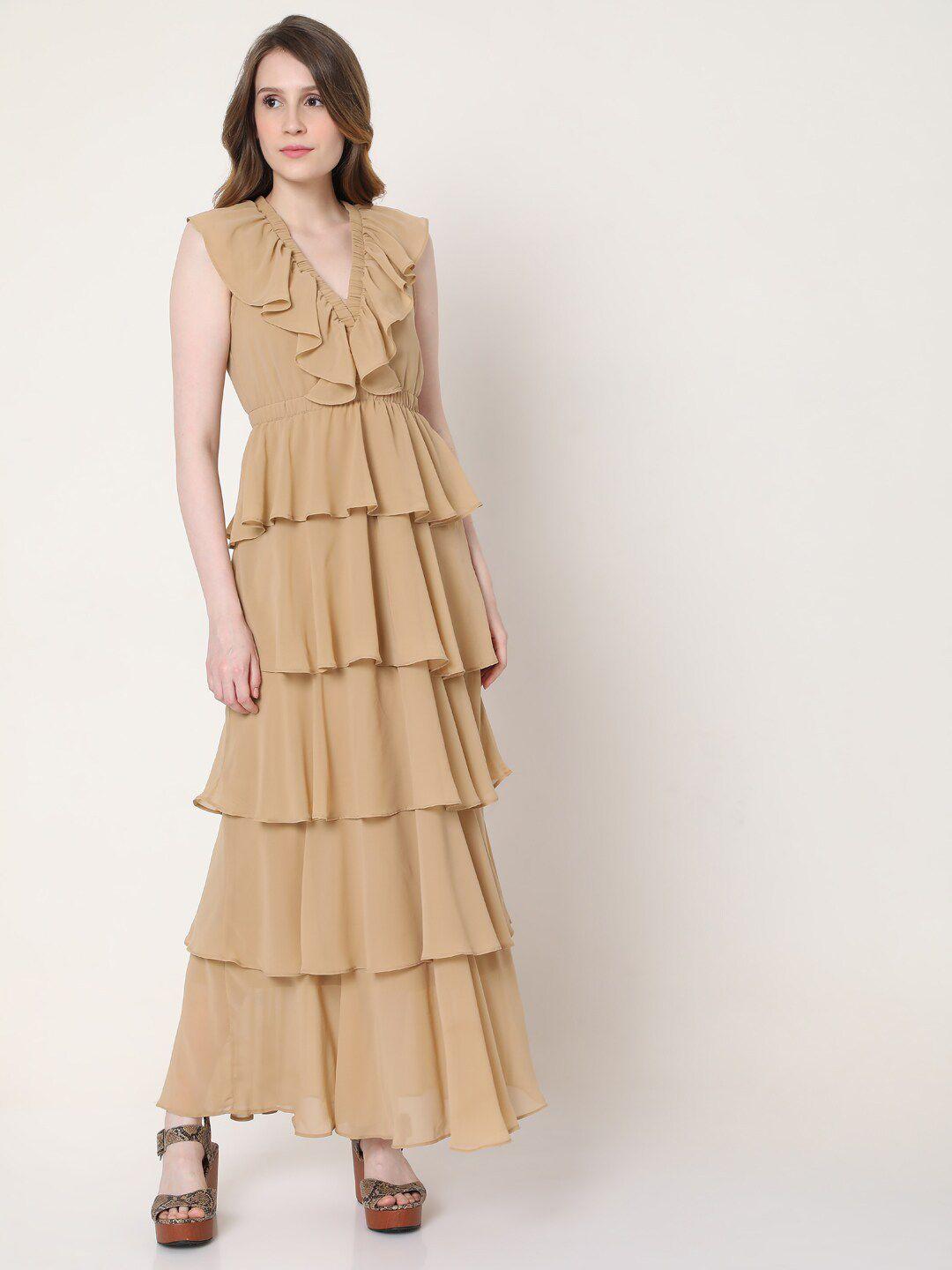 vero moda beige maxi dress