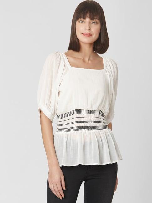 vero moda beige regular fit top