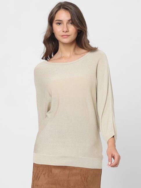 vero moda beige relaxed fit top