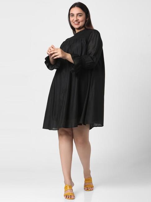 vero moda black a-line dress