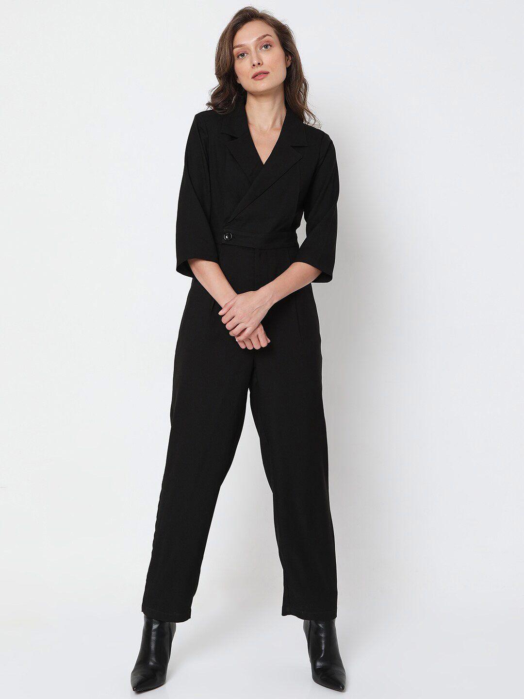 vero moda black basic jumpsuit