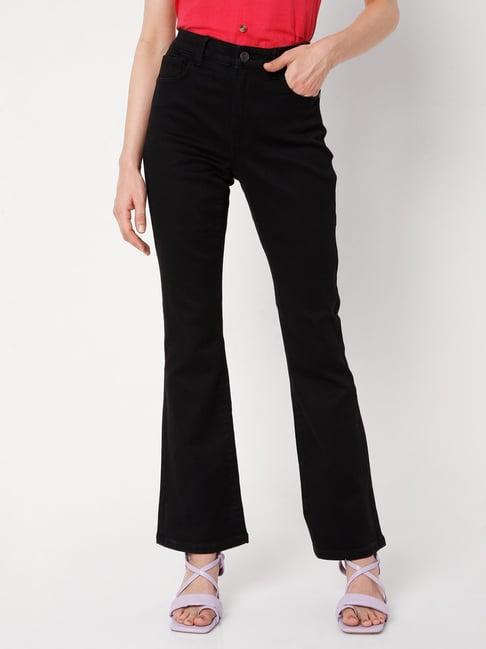 vero moda black bootcut jeans