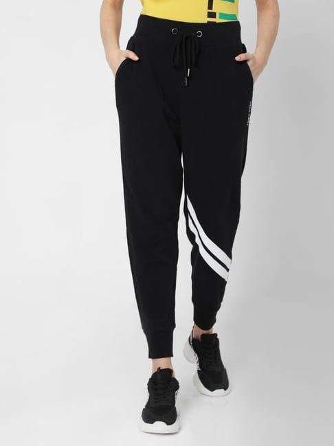 vero moda black cotton joggers