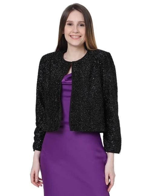 vero moda black embellished jacket