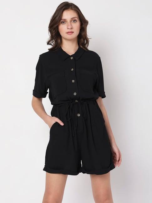 vero moda black playsuit