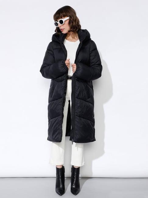 vero moda black relaxed fit coat