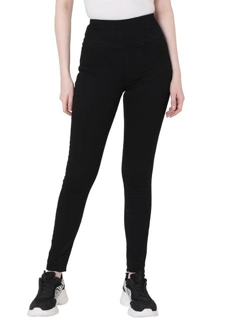 vero moda black skinny fit tights