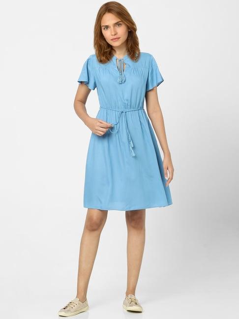 vero moda blue a-line dress