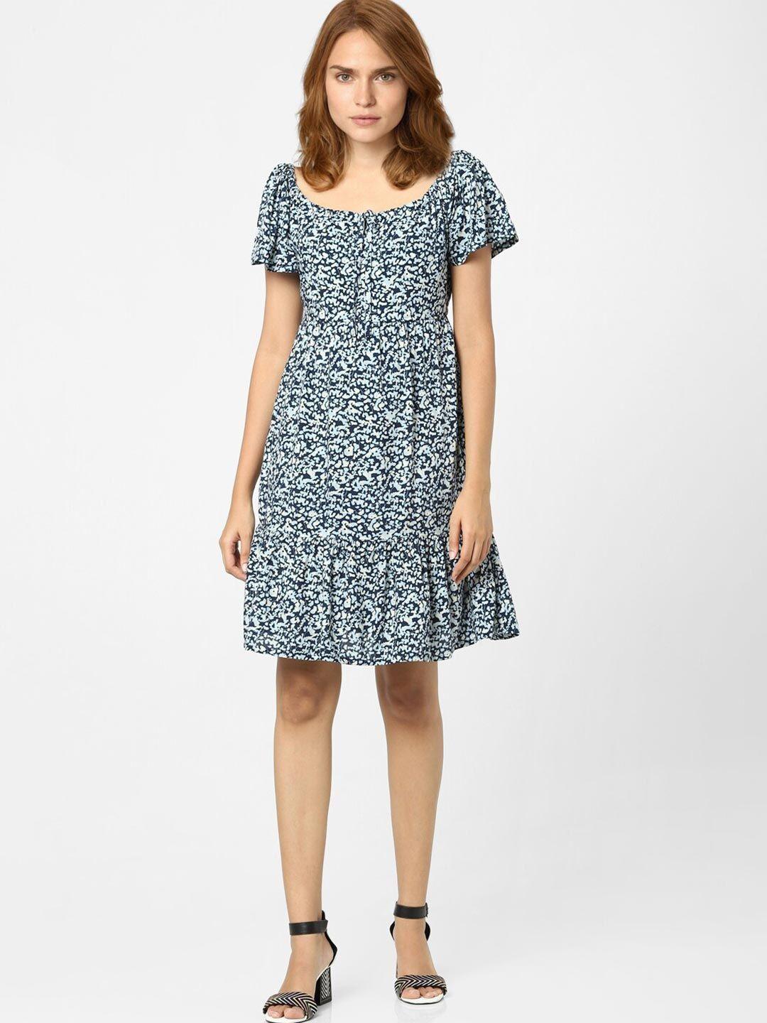 vero moda blue floral dress