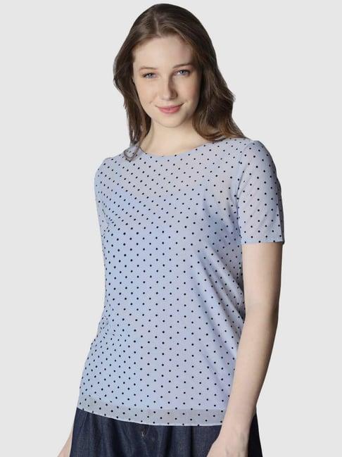 vero moda blue printed top