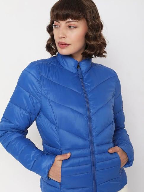 vero moda blue turtle neck puffer jacket