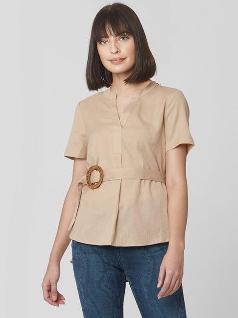 vero moda brown cotton top