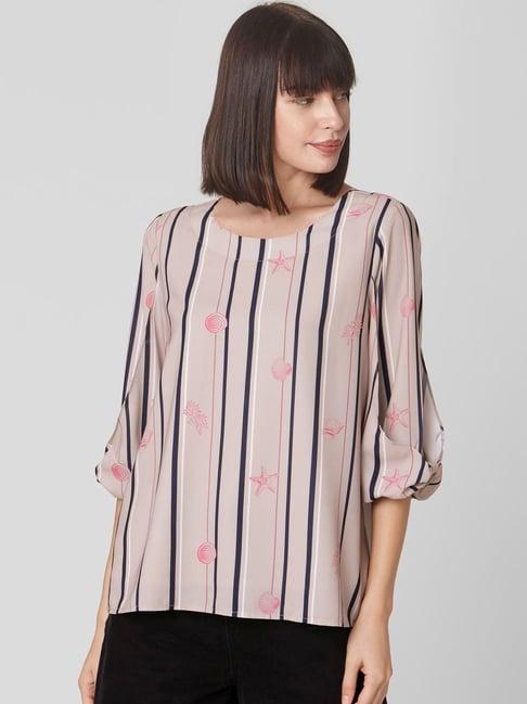 vero moda brown printed top