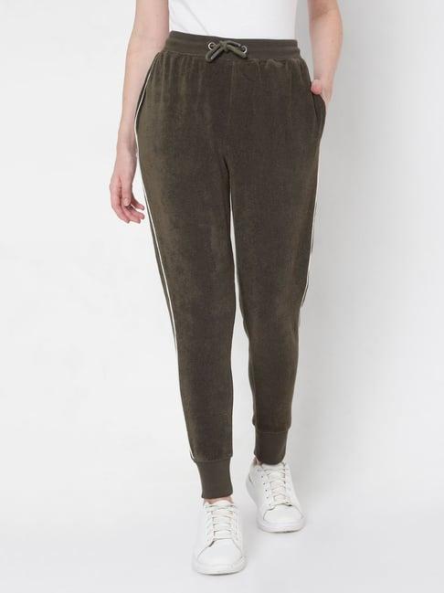 vero moda brown slim fit joggers