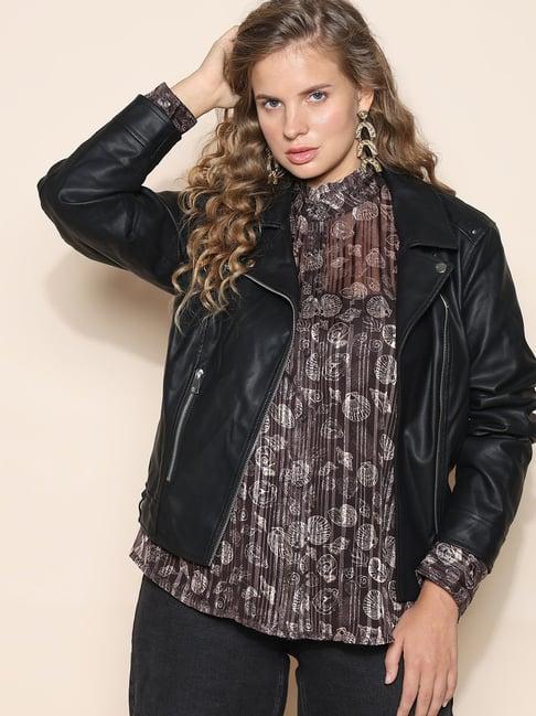 vero moda curve brown printed shirt