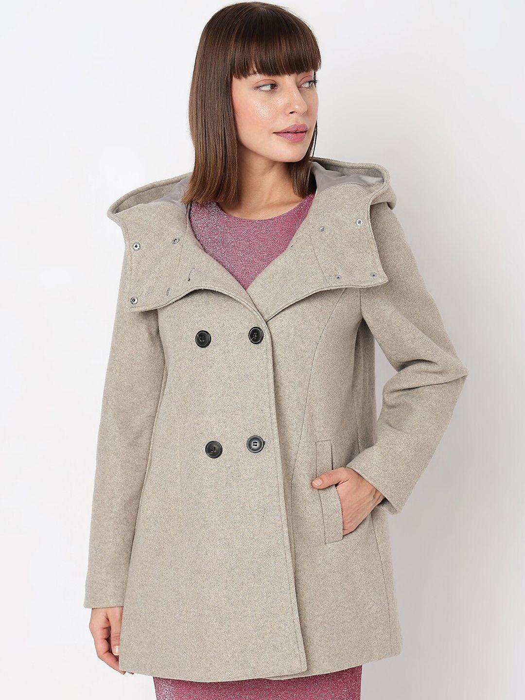 vero moda double-breasted pea coat