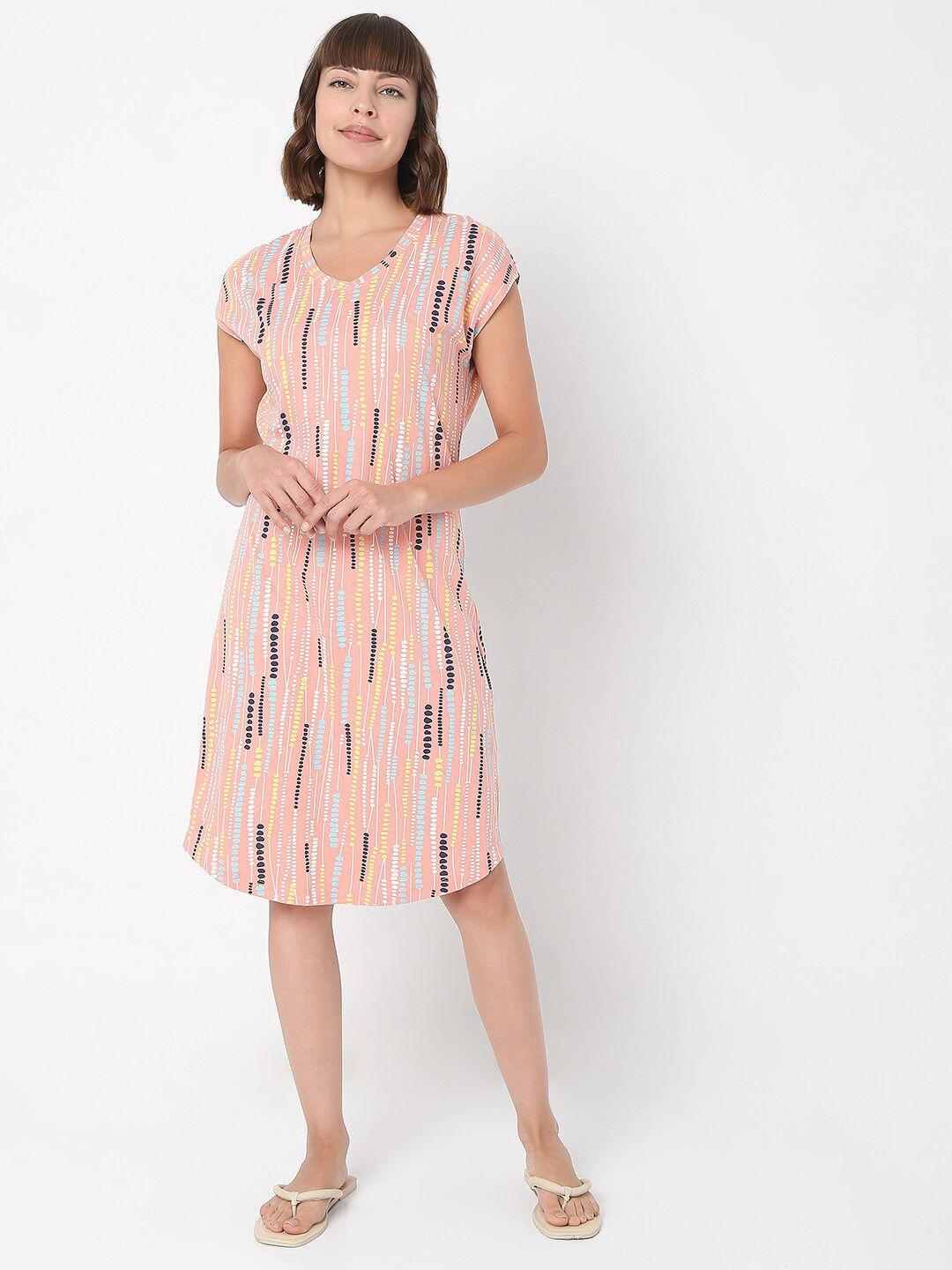 vero moda ease pink a-line dress