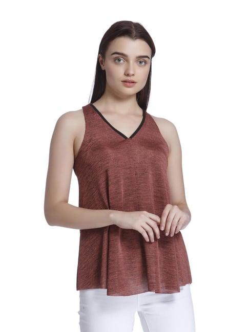 vero moda faded rose flare fit top