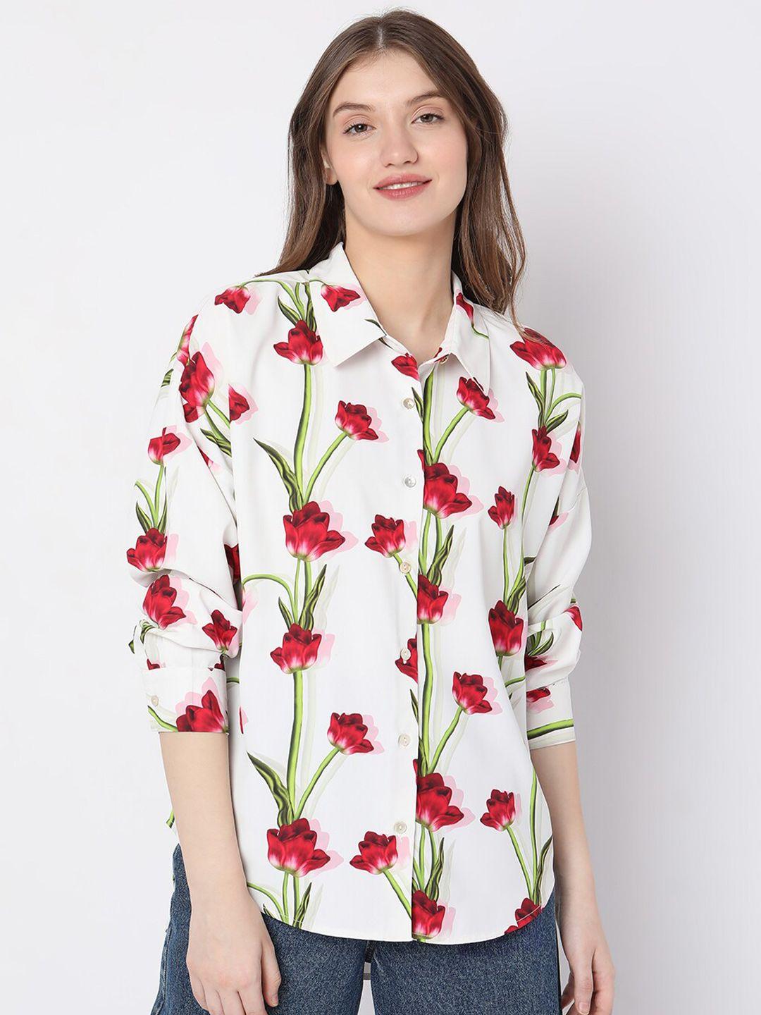 vero moda floral printed casual shirt