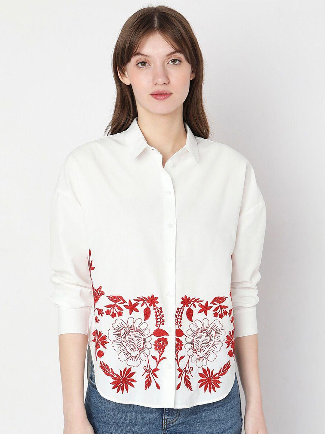 vero moda floral printed casual shirt